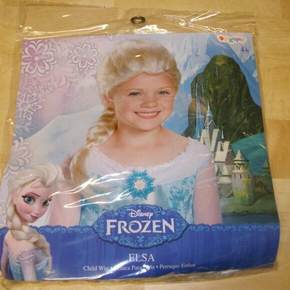 Disney Princess Frozen Snow Queen Elsa Blonde Halloween Wig for Girls -New - Picture 1 of 4